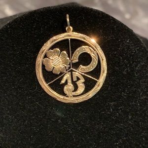 18k Gold Lucky Pendent